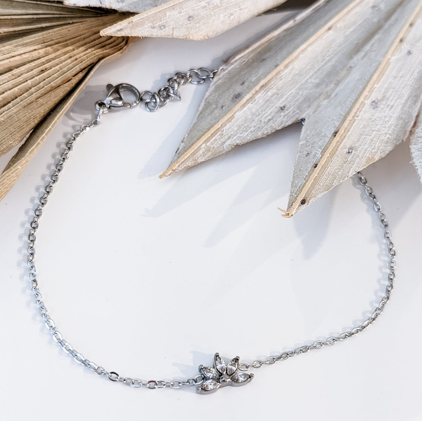 Bracelet " Lotus " Acier inoxydable 316L & Zirconiums