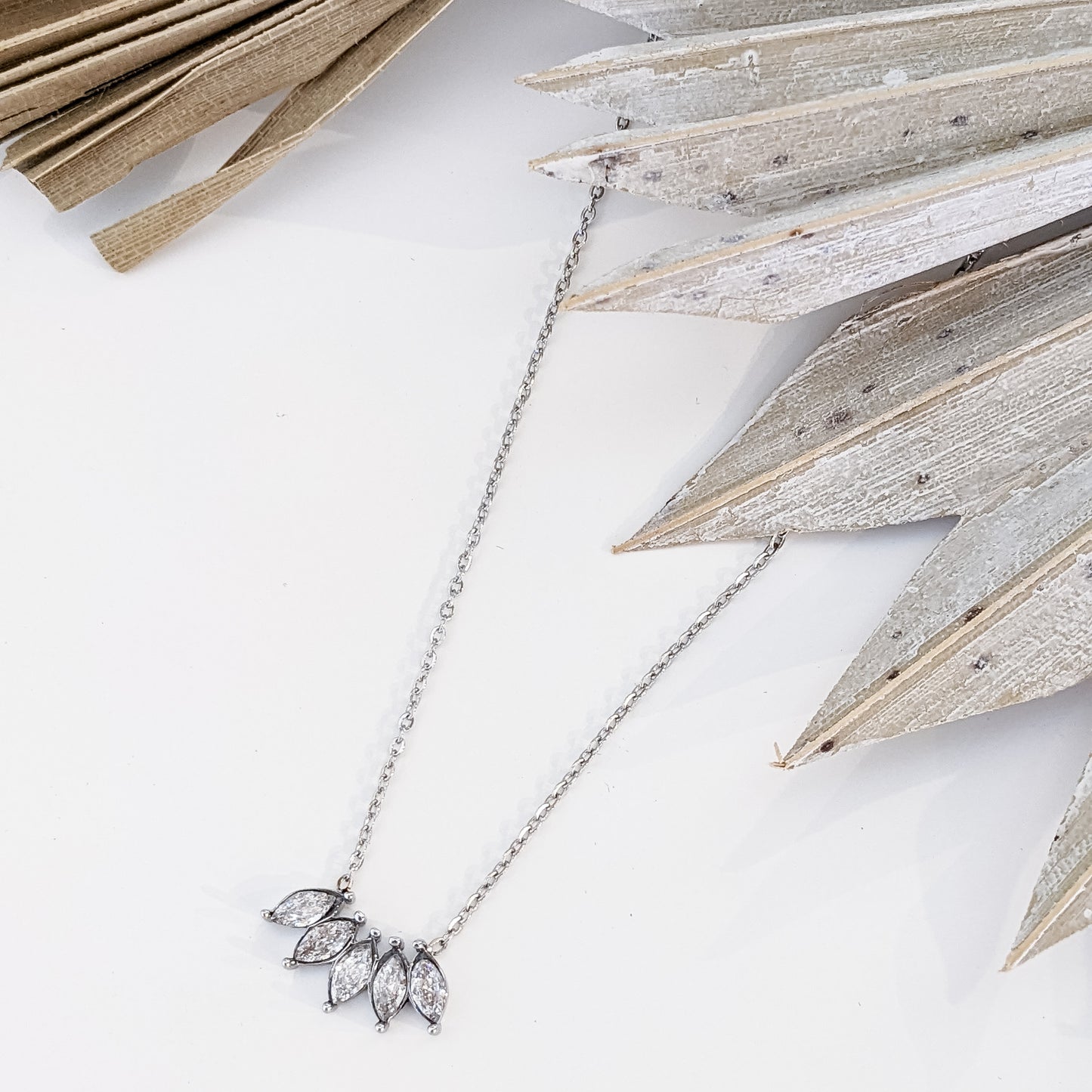 Collier " Epis Zircons " Acier inoxydable 316L